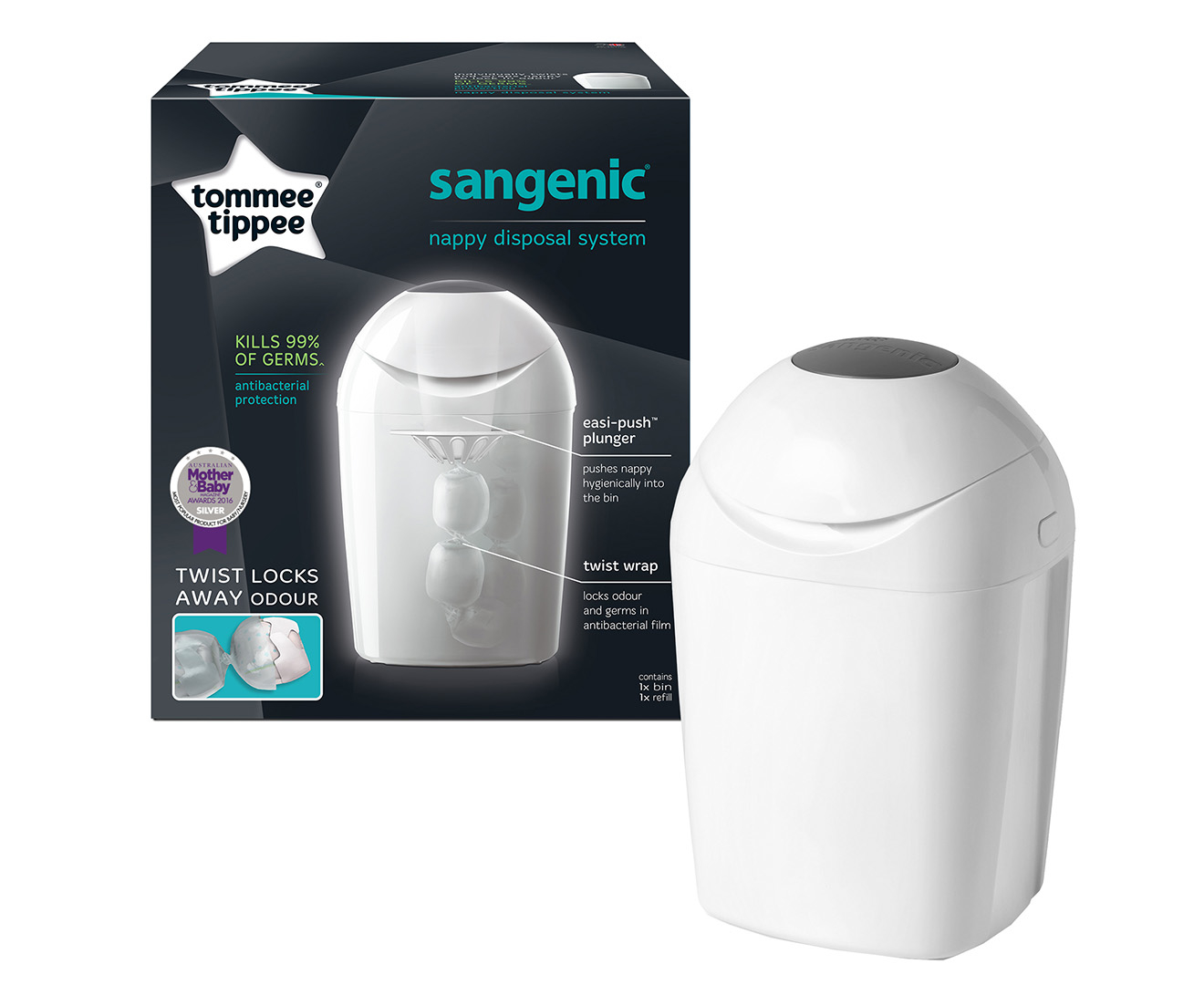 Buy Tommee Tippee Sangenic Nappy Disposal System at Mighty Ape NZ