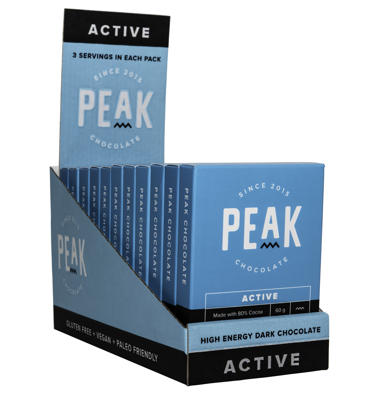 Peak High Energy & Endurance Chocolate (3 x 20g) image