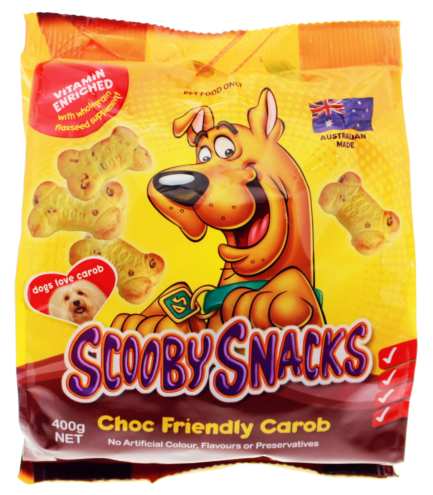 Scooby Snacks Carob Dog Treats 400g at Mighty Ape Australia