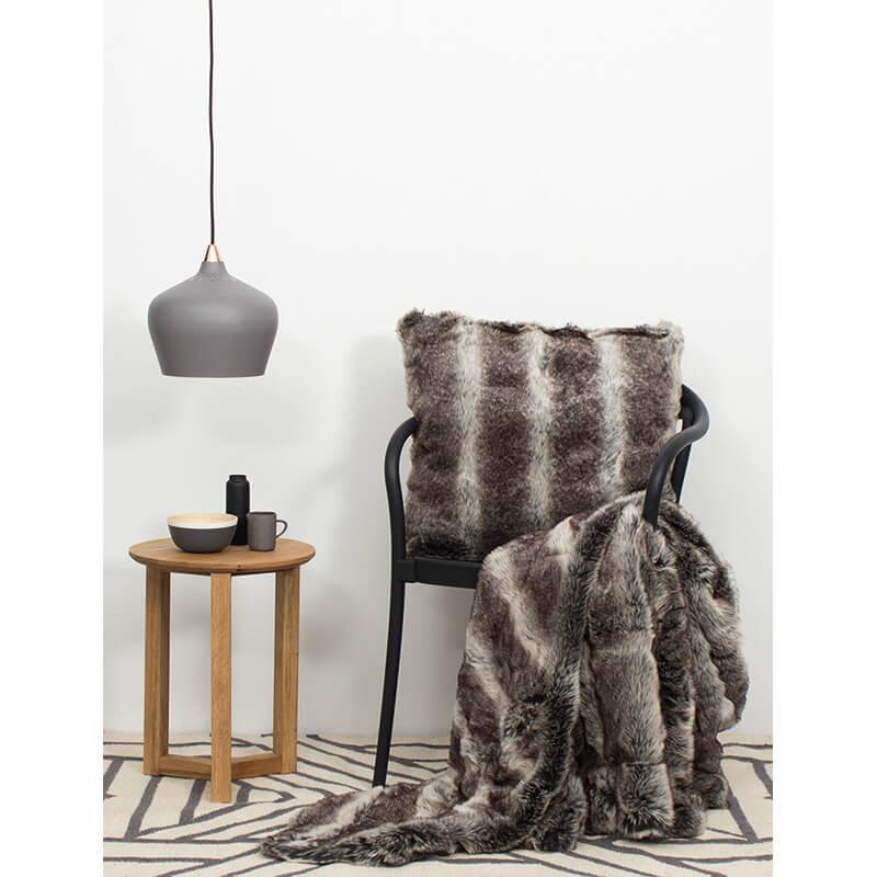 Bambury Faux Fur Throw (Chinchilla)