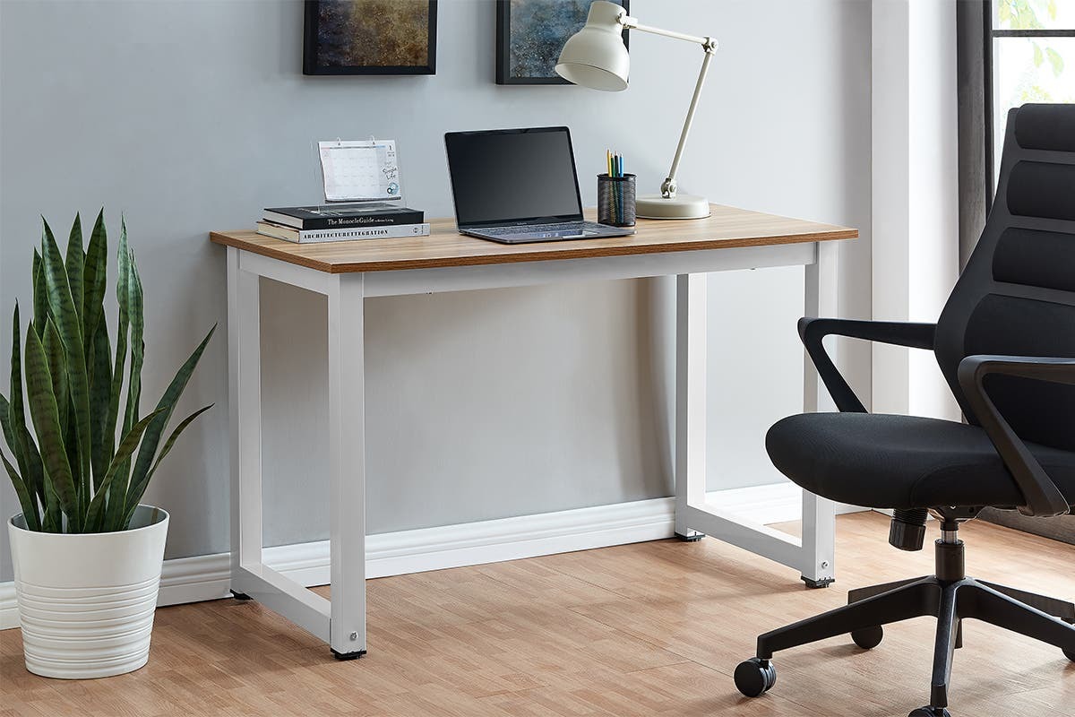 Buy Glasgow Study Desk (Walnut/White) at Mighty Ape NZ