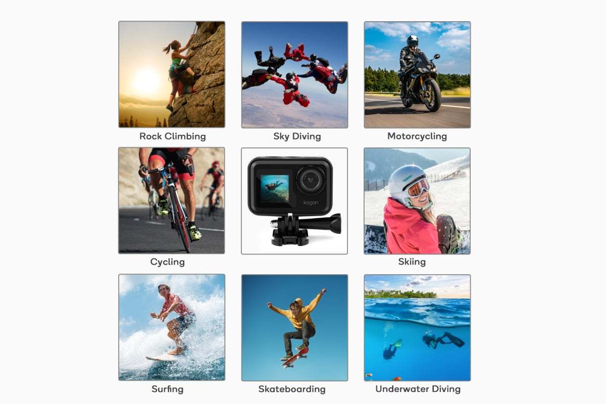 Kogan 4K 16MP UHD Waterproof Action Camera with Sony Sensor at Mighty