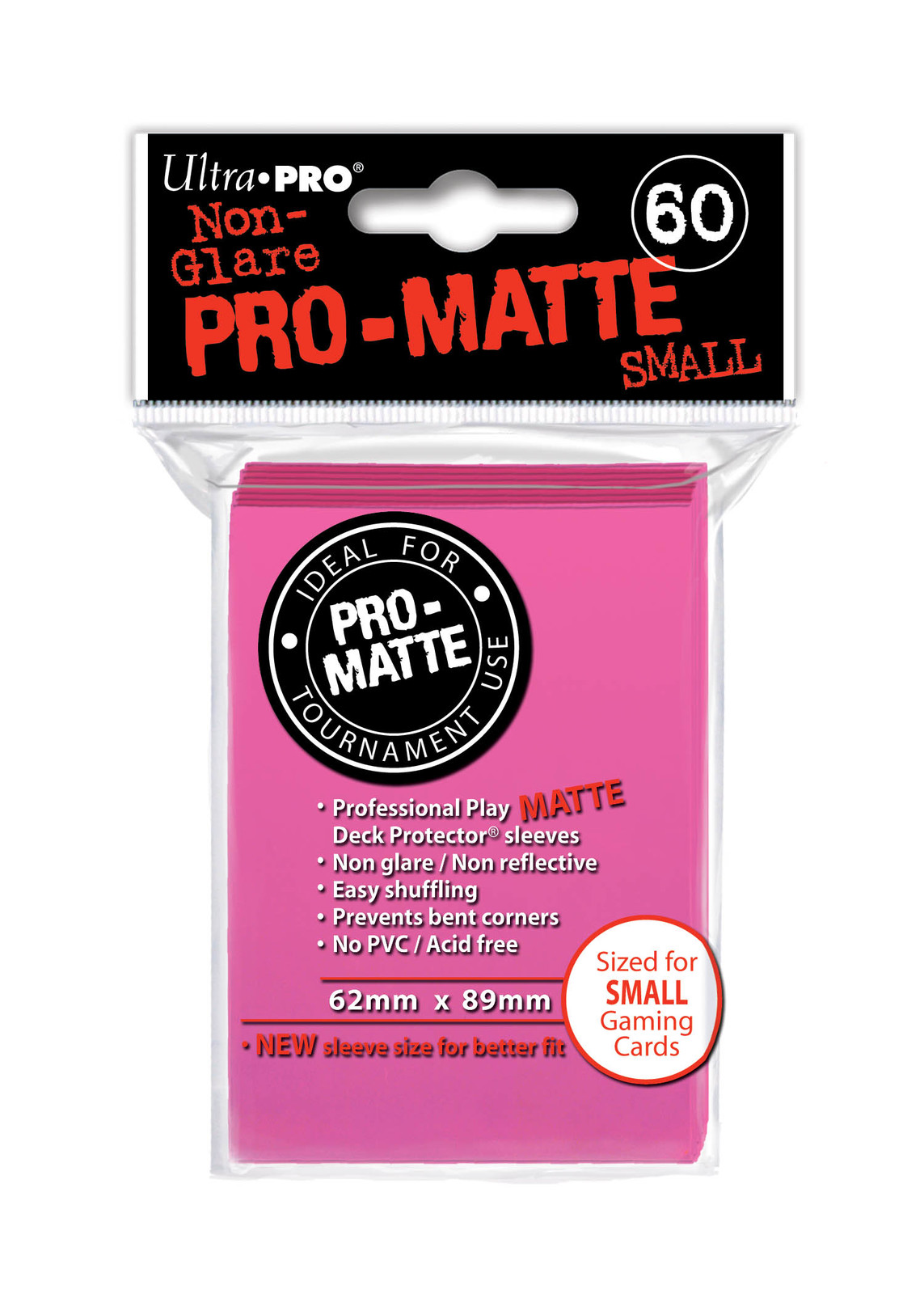 Ultra Pro: Deck Protectors - Pro-Matte Small Bright Pink (60) image