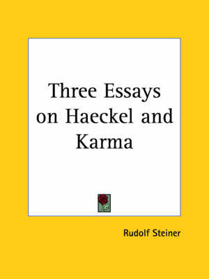 Three Essays on Haeckel by Rudolf Steiner image