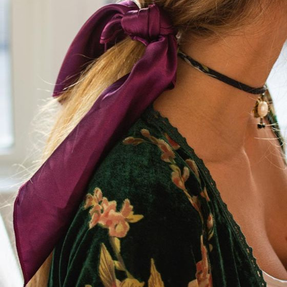 Natural Life: Scarf & Scrunchie - Berry image