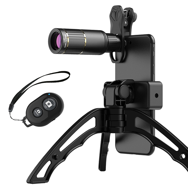 Apexel 16X Metal Mobile Telescope Camera Lens + Flexible Tripod