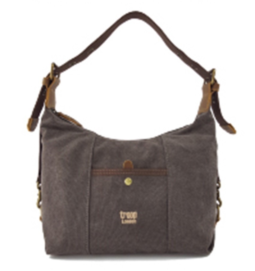 Troop London: Dalton Shoulder Bag - Washed Black image