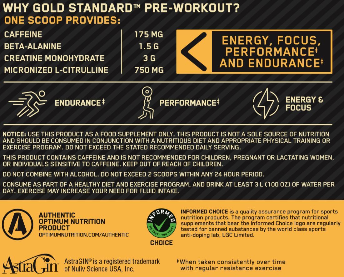 Optimum Nutrition Gold Standard Pre-Workout - Blueberry Lemonade (300g/30 Servings) image