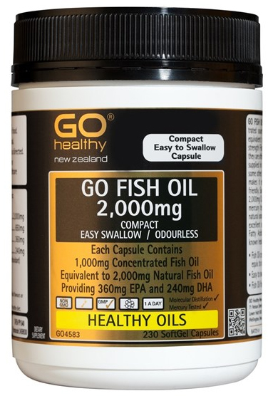 Go Healthy GO Fish Oil Odourless 2000mg (230 Capsules) image