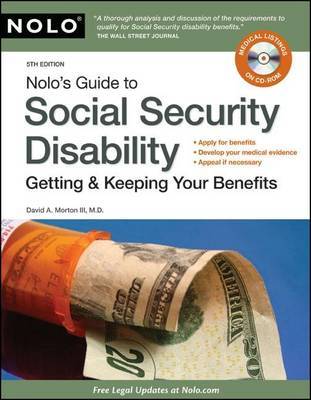 Nolo's Guide to Social Security Disability: Getting & Keeping Your Benefits by David Morton image