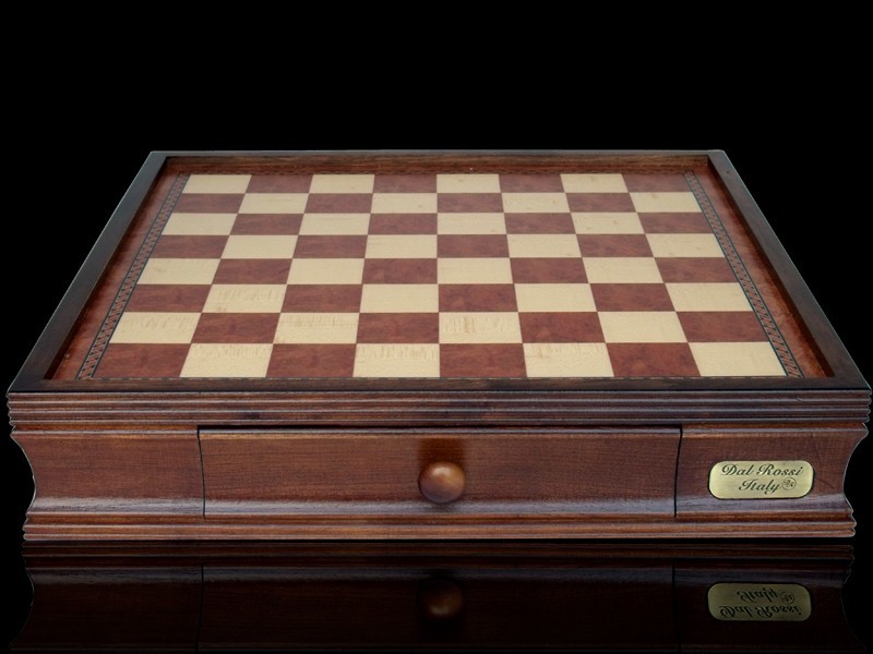 Dal Rossi: Chess Box with Draws - 16" Game Board (Walnut Finish) image