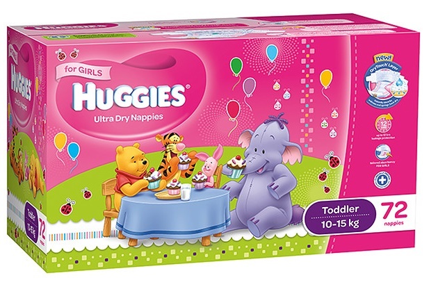 Huggies Ultra Dry Nappies: Jumbo Pack - Toddler Girl 10-15kg (72) image