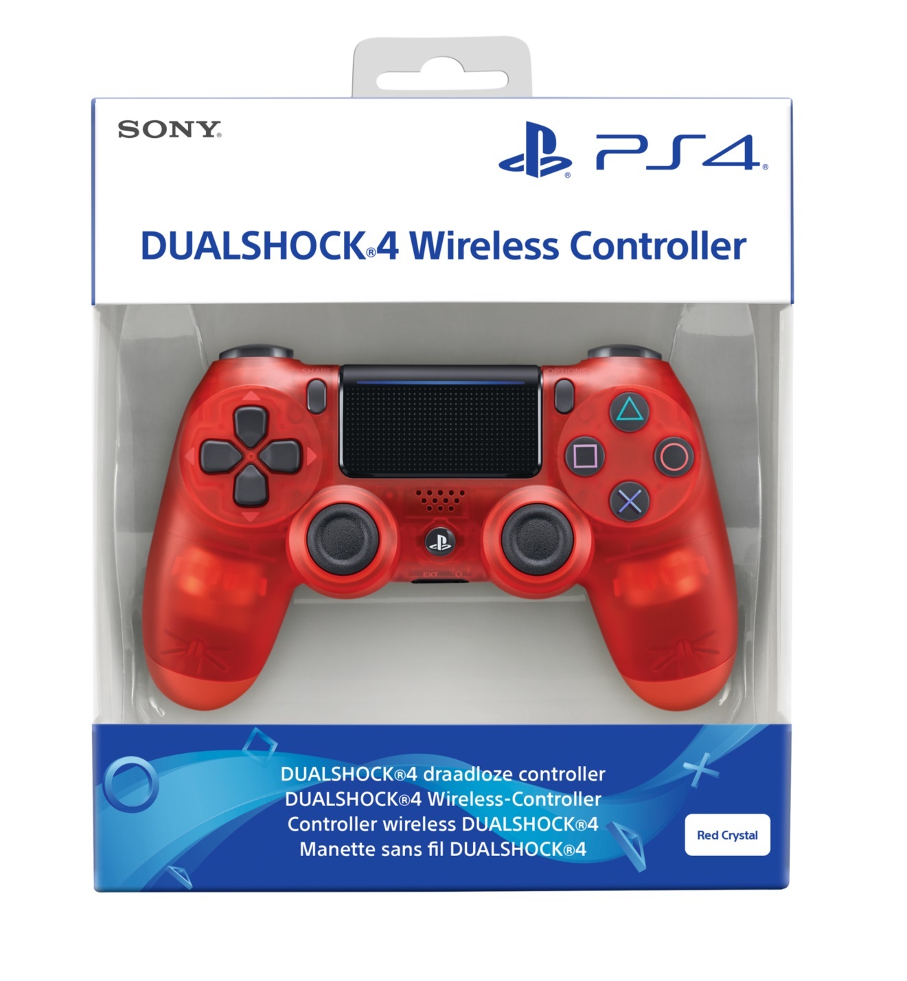 PlayStation 4 Dual Shock 4 v2 Wireless Controller - Red Crystal on PS4