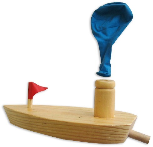balloon powered boat toy