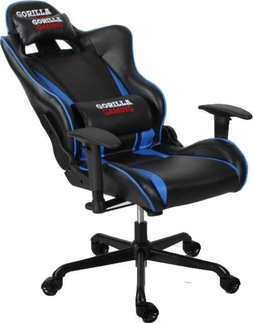 Gorilla Gaming Commander Chair - Blue & Black for image