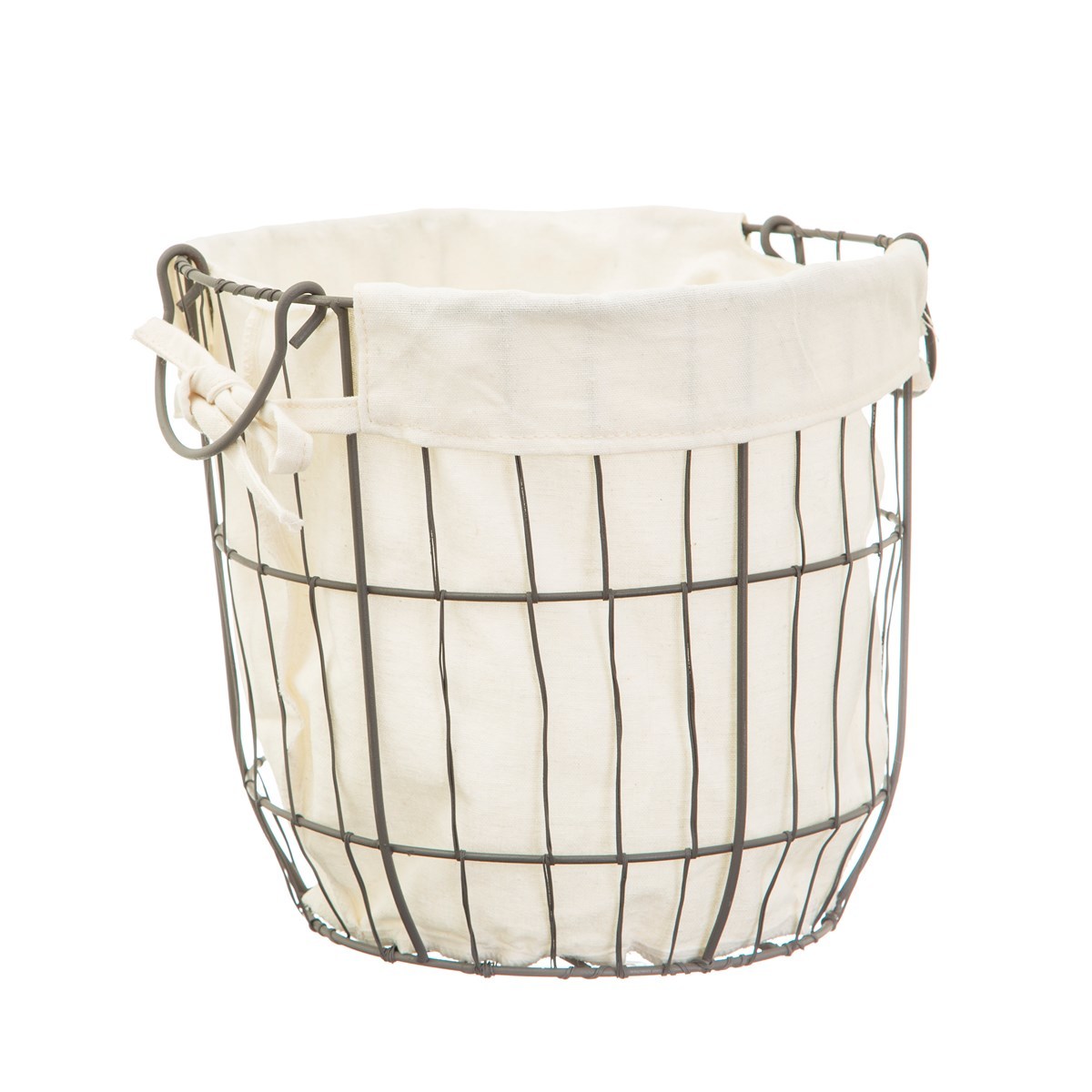 Sass & Belle Round Wire Storage Baskets With Lining at Mighty Ape NZ