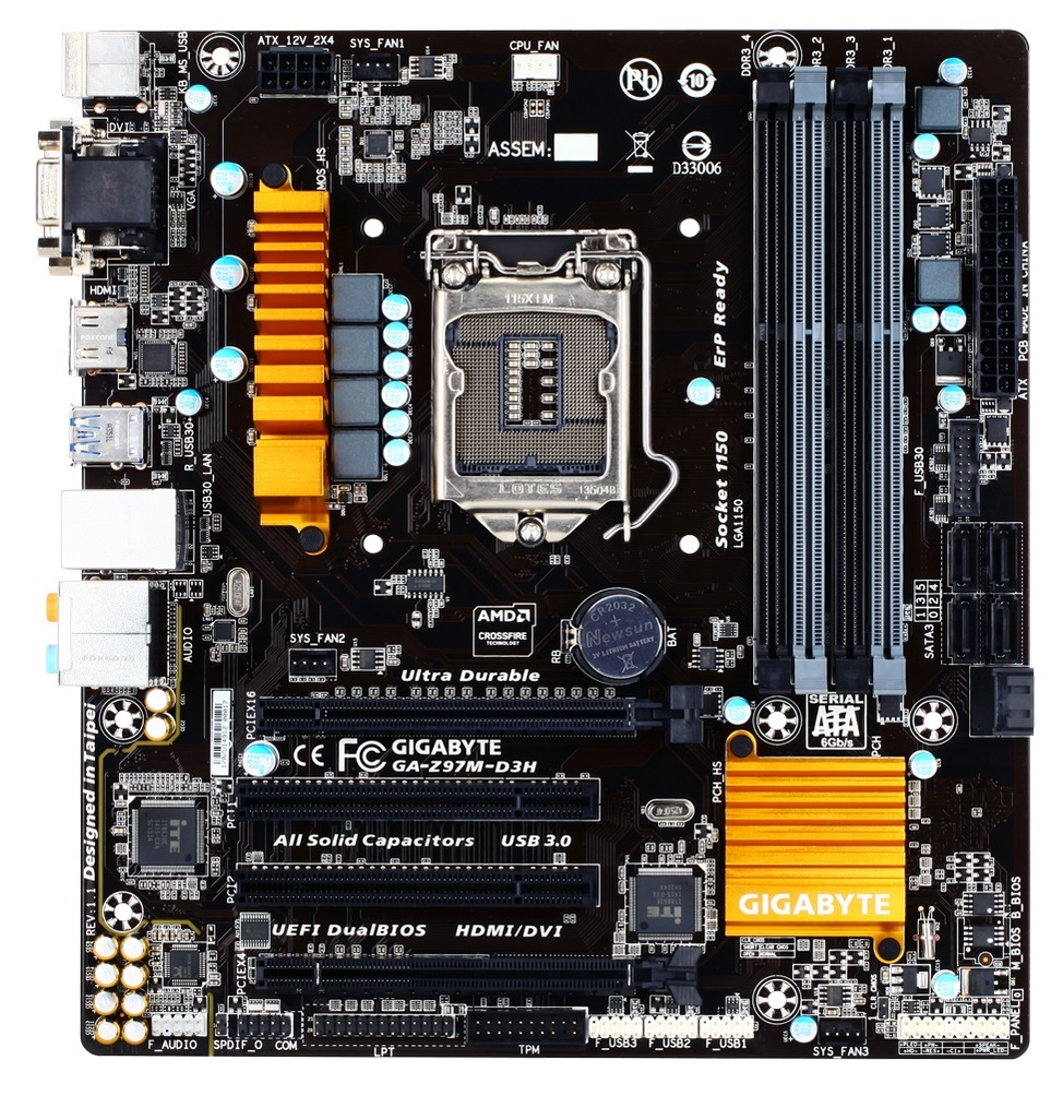 Gigabyte GA-Z97M-D3H Intel Z97 mATX Motherboard | at Mighty Ape NZ