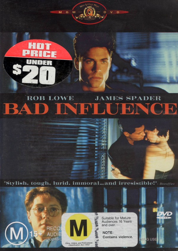 Bad Influence on DVD image