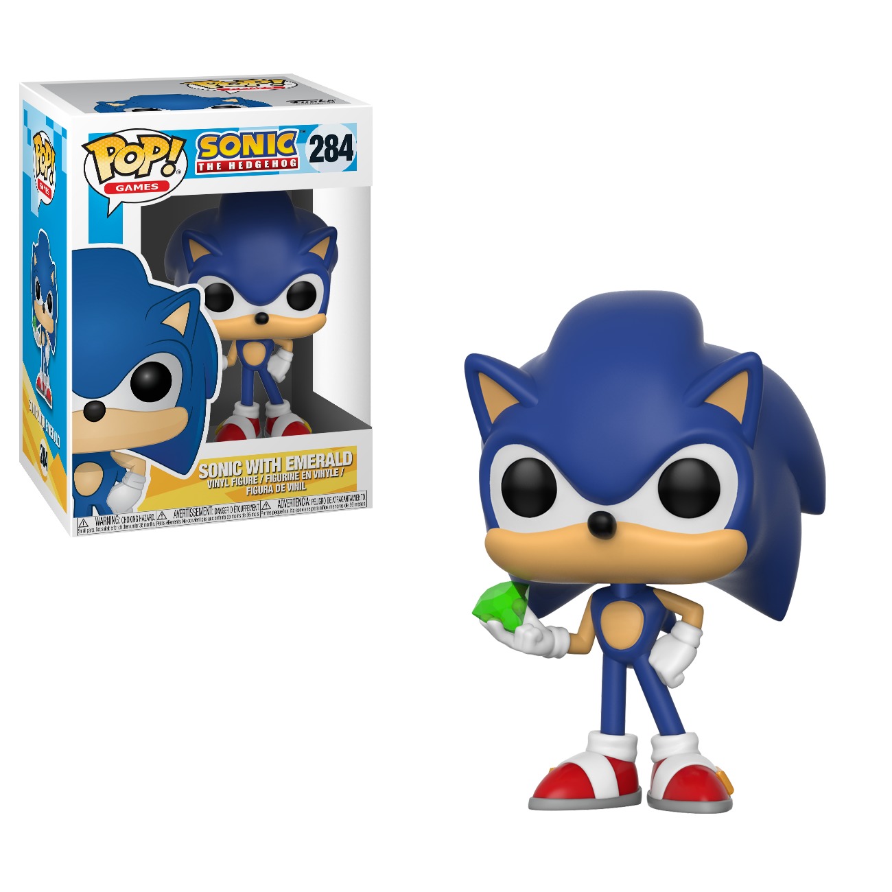 Sonic (with Emerald) - Pop! Vinyl Figure image