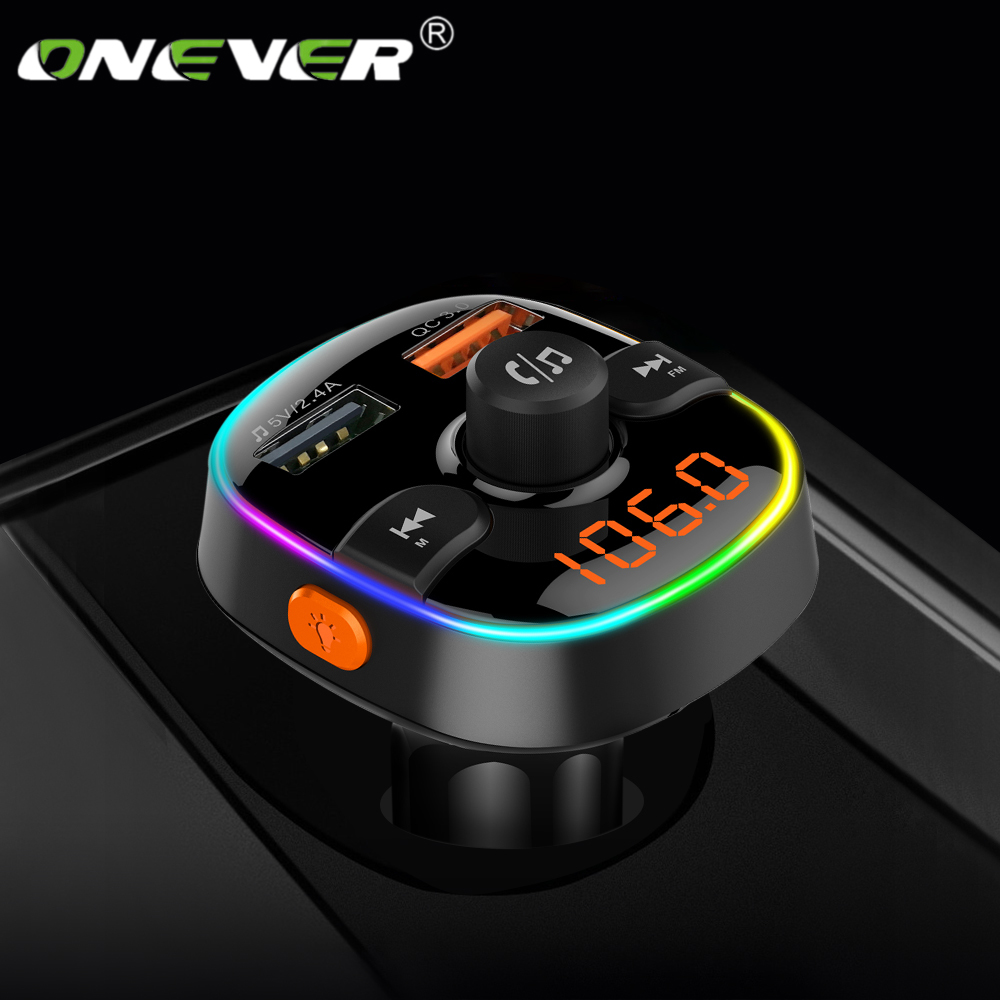 QC3.0 RGB light Car Charger - Bluetooth 5.0 & FM Transmitter image