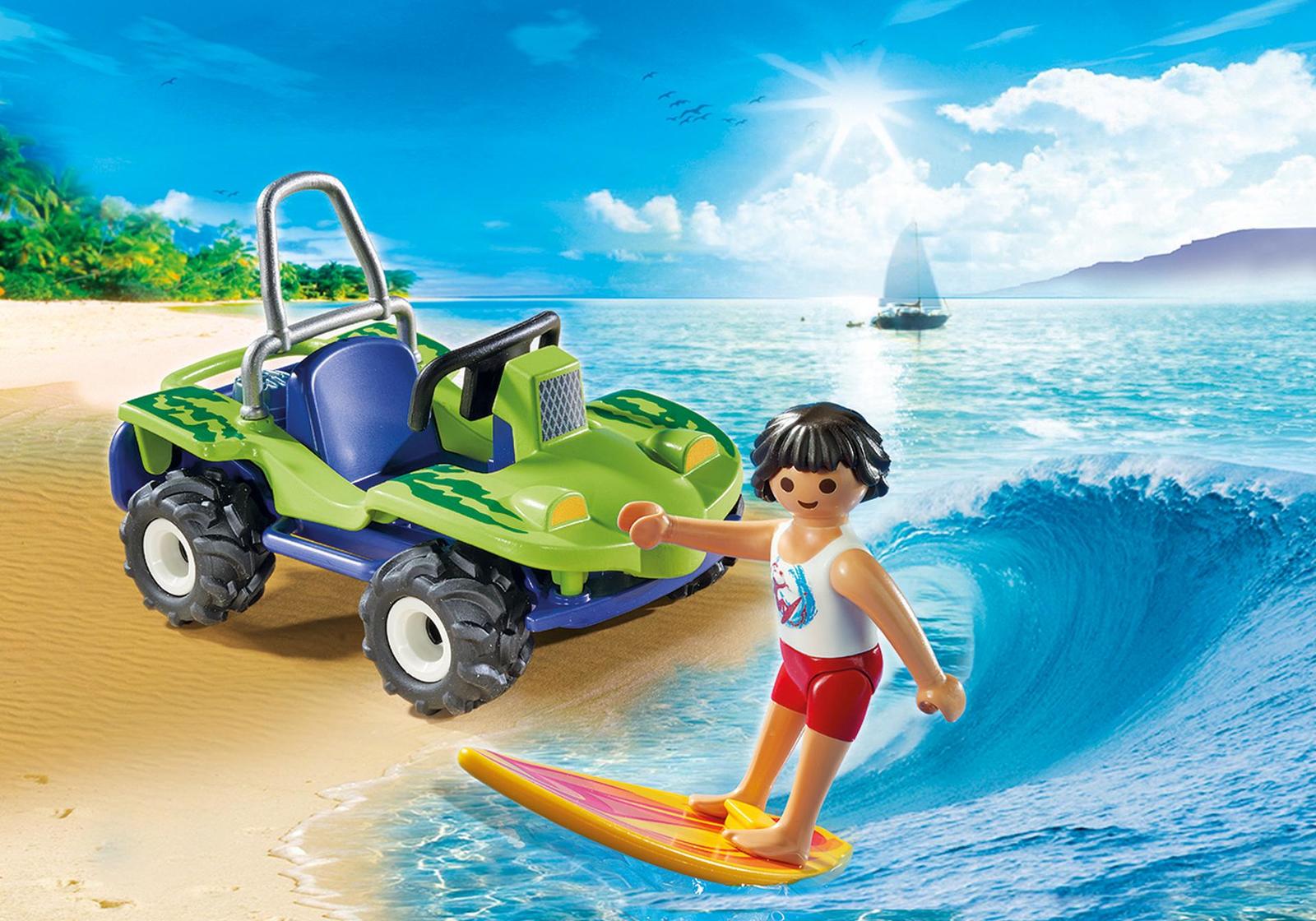 Playmobil: Family Fun - Surfer with Beach Quad image