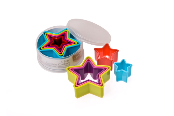 Multi Coloured Star Cookie Cutter Set image