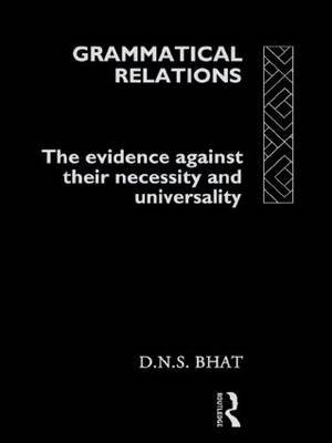 Grammatical Relations by D.N.S. Bhat image