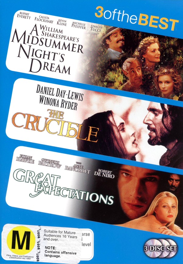 Midsummer Nights Dream, A (1999) / Crucible / Great Expectations (1998) (3 Disc Set) on DVD image