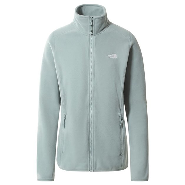 the north face 100 glacier full zip fleece in green