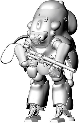 Maschinen Krieger: 1/20 Robot Battle V Mk44H-0 White Knight Prototype - Model Kit image