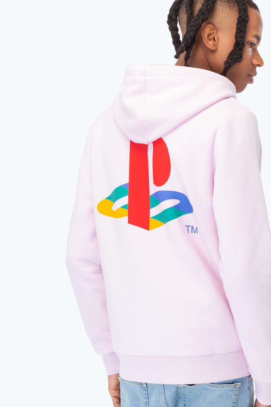 Just Hype: PlayStation Pink Crest Mens Pullover Hoodie image