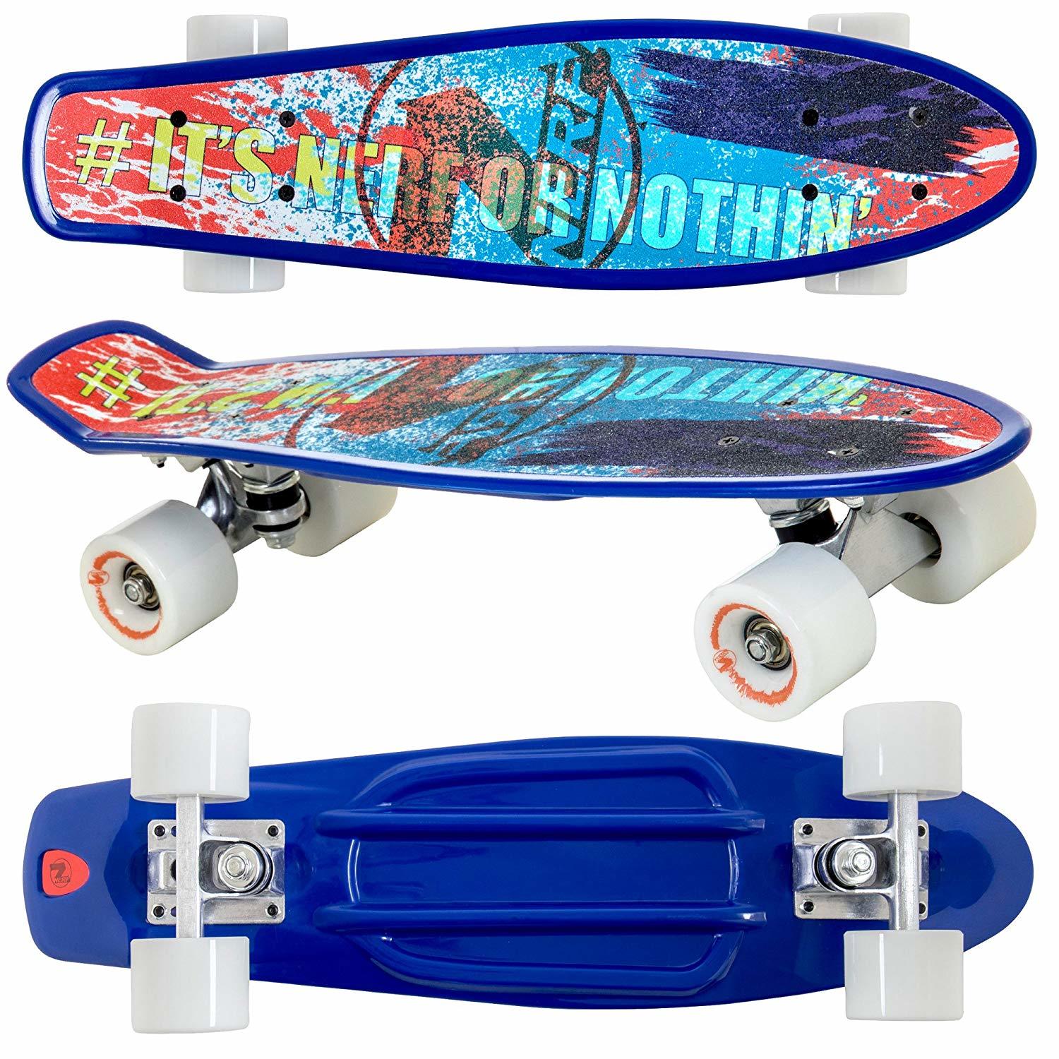 Flybar: Nerf Grip Tape Cruiser - 22" Skateboard (Blue Paint) image