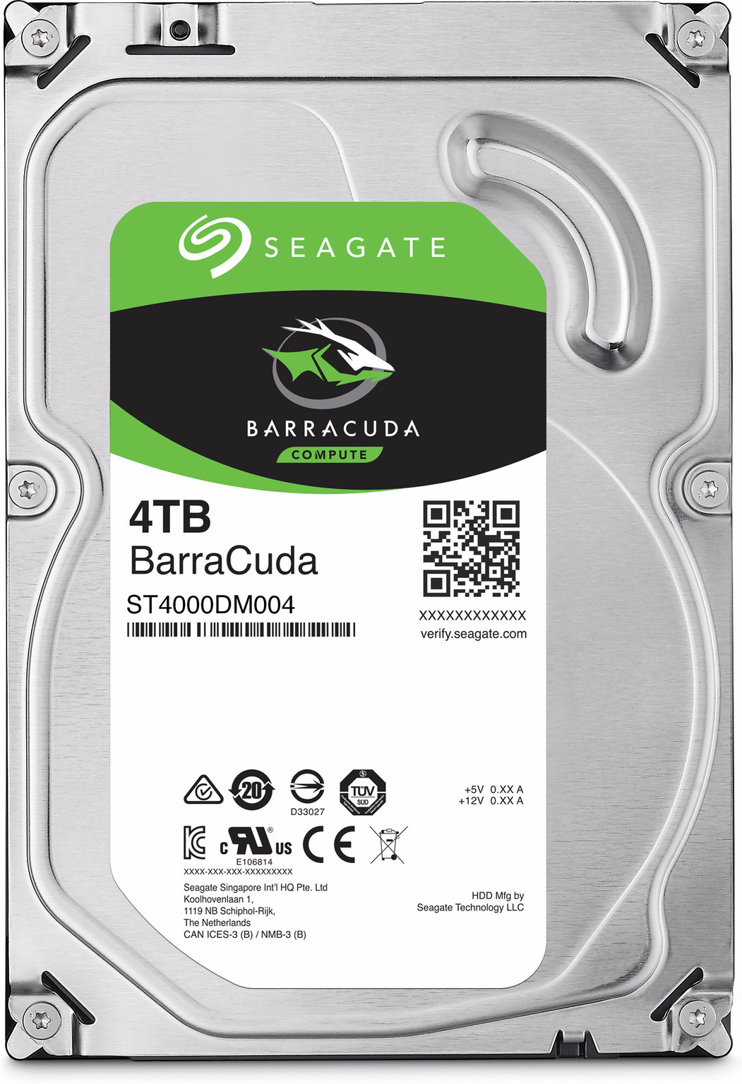 4TB Seagate BarraCuda 3.5" 5400RPM SATA HDD image