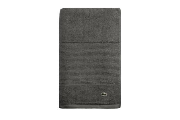 Lacoste Legend 100% Supima Cotton Bath Sheet - Meteorite | at Mighty Ape NZ