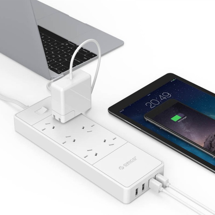 Orico 6 Way Outlet Surge Protector Power Board with 4 x USB image