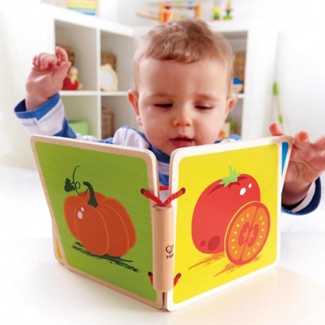 Hape: Vegetables Wooden Baby Book