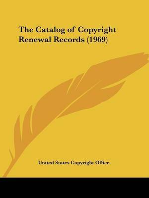 The Catalog of Copyright Renewal Records (1969) by United States Copyright Office image