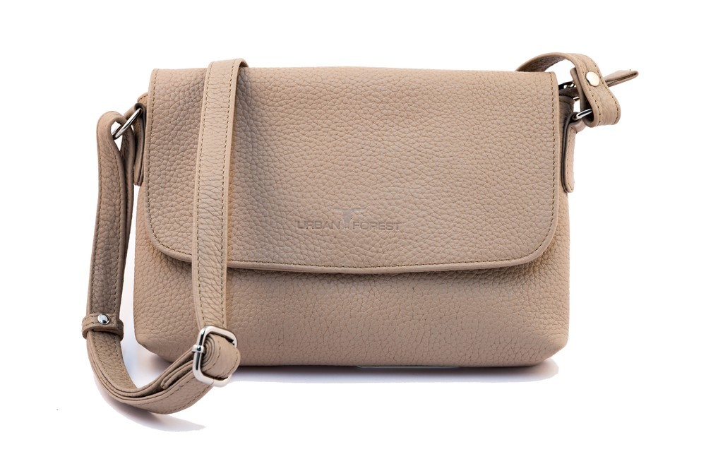 Urban Forest: Rosa Small Leather Handbag - Sand