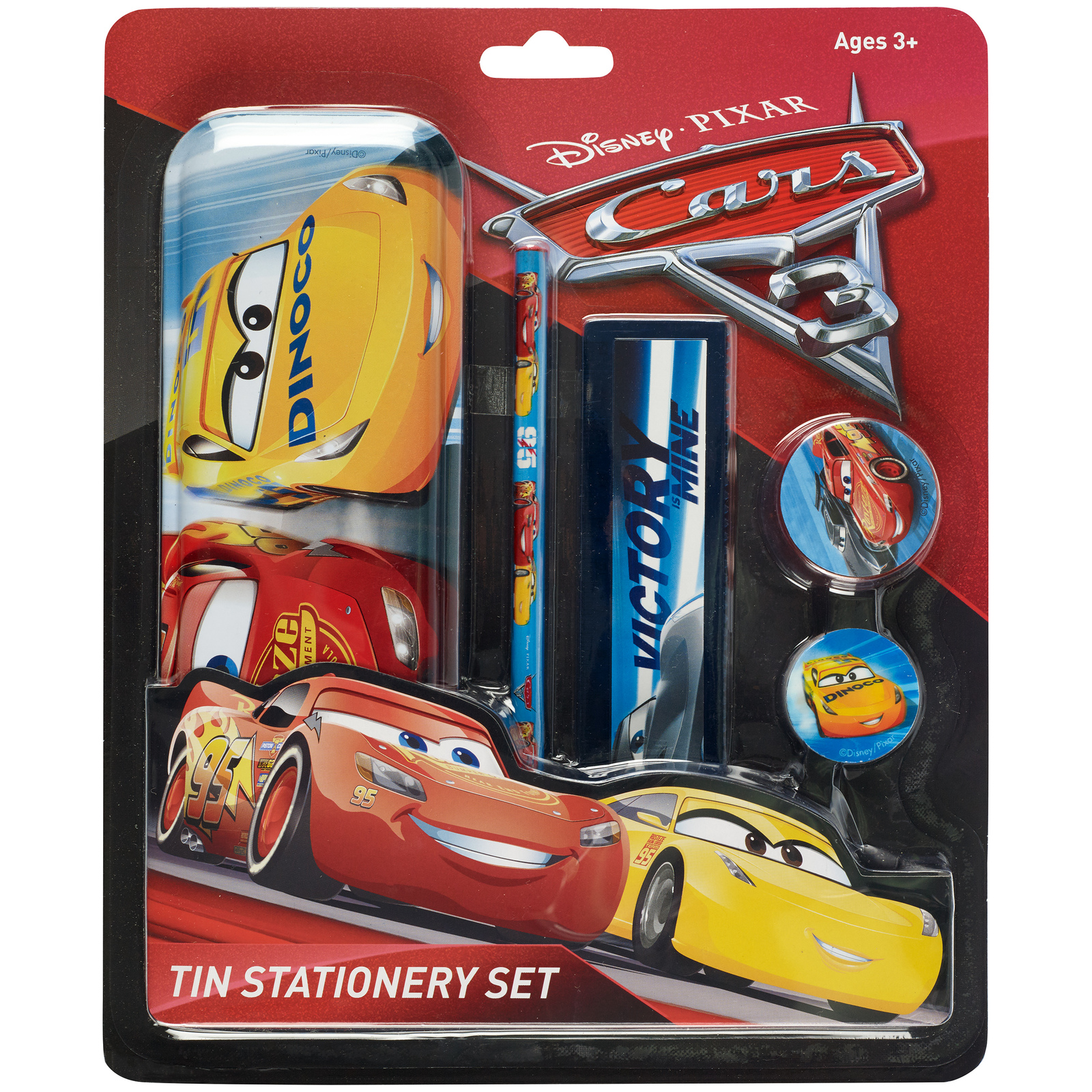 Disney Cars 3 Tin Case Stationery Set image