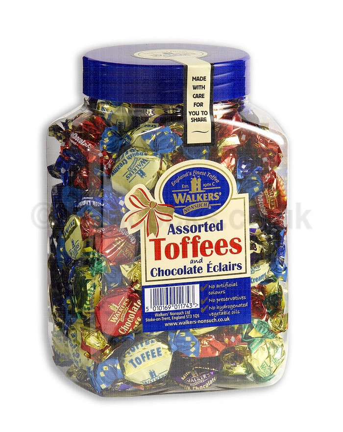 Walkers Nonsuch Toffees & Choc Eclairs Jar 450g at Mighty Ape NZ
