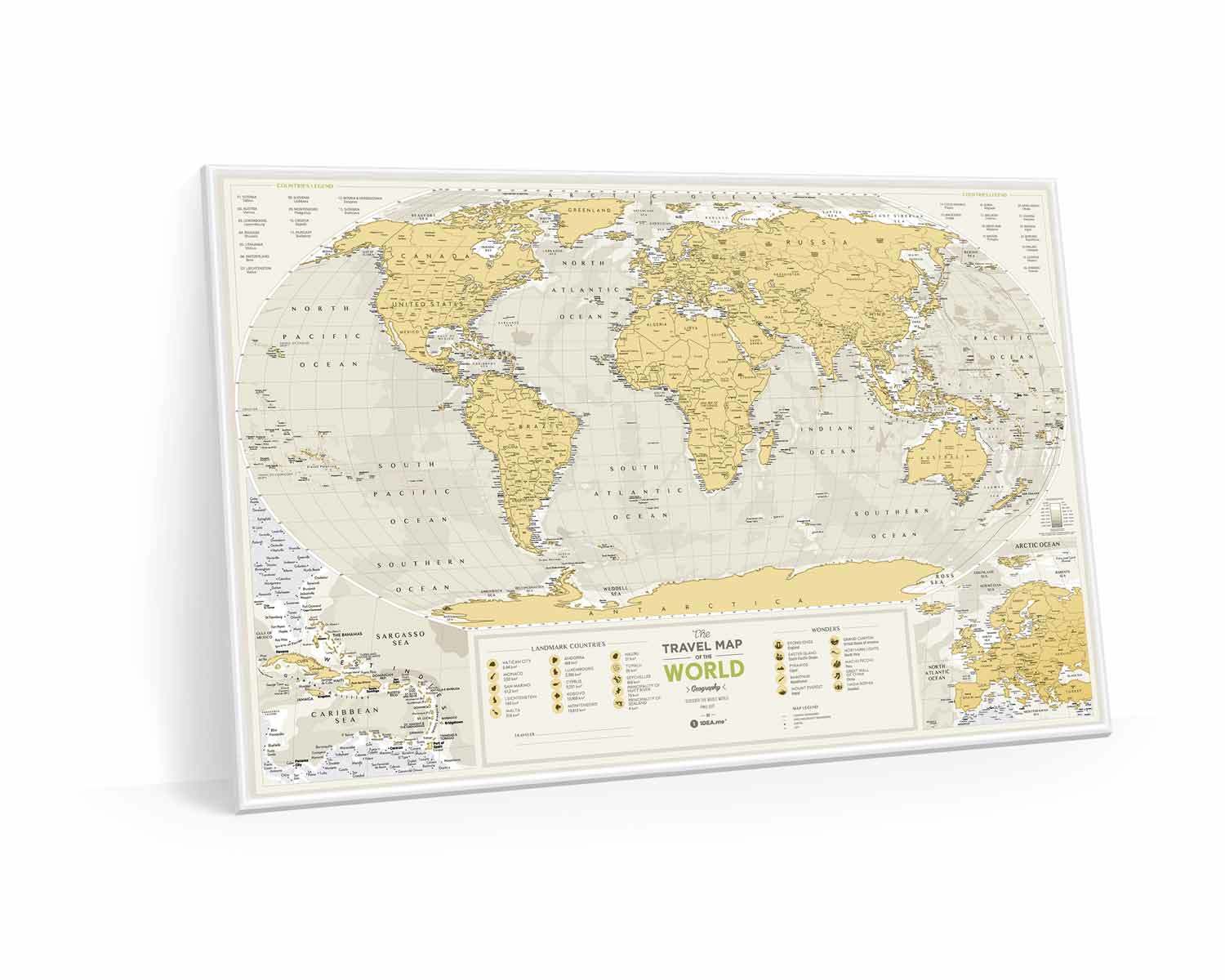 Scratch-off maps Travel Map Geography World image