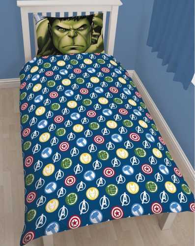 Marvel Avengers Shield Reversible Duvet Set - Single image