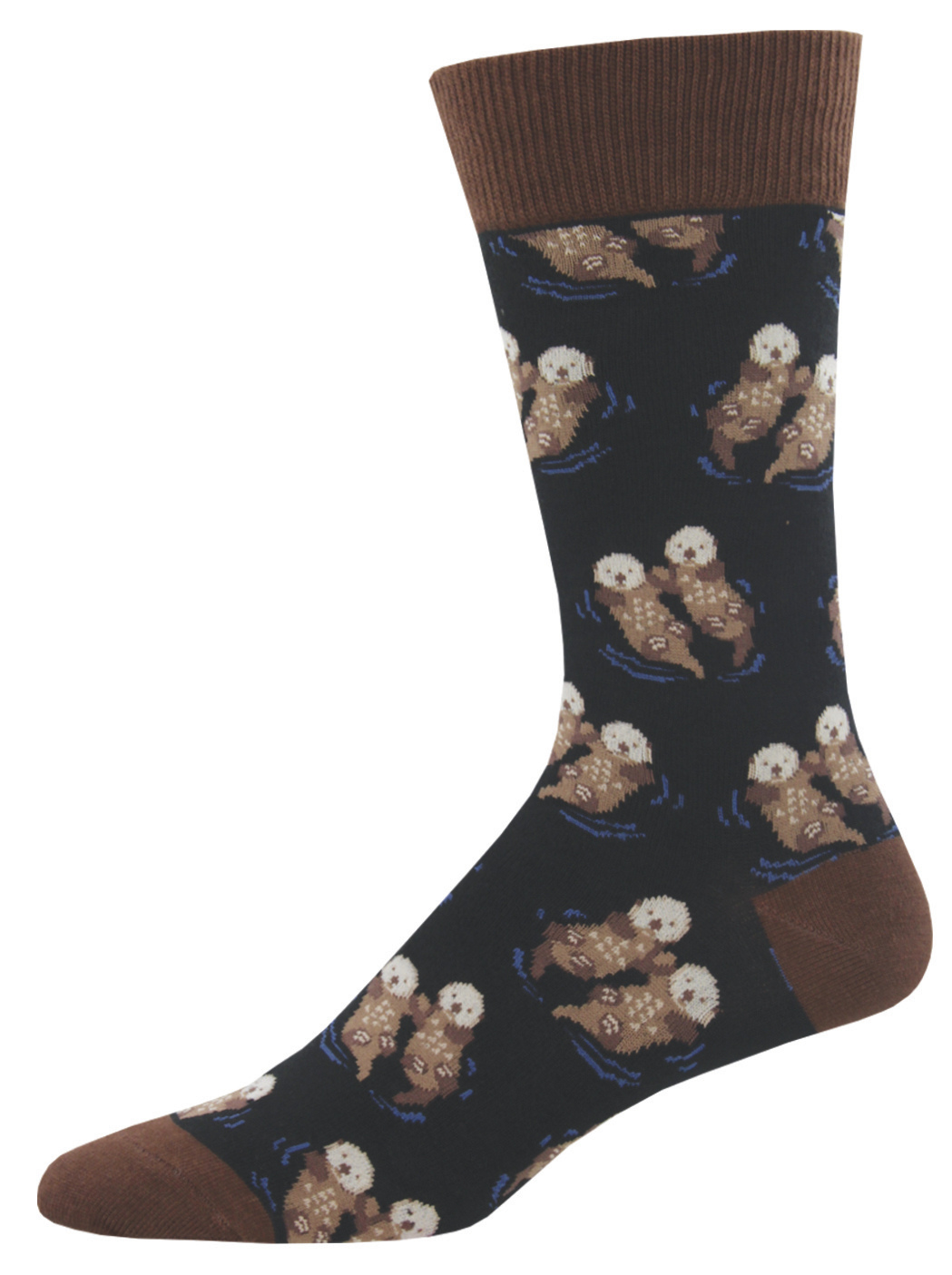 Socksmith: Men's Significant Otter Crew Socks - Black image