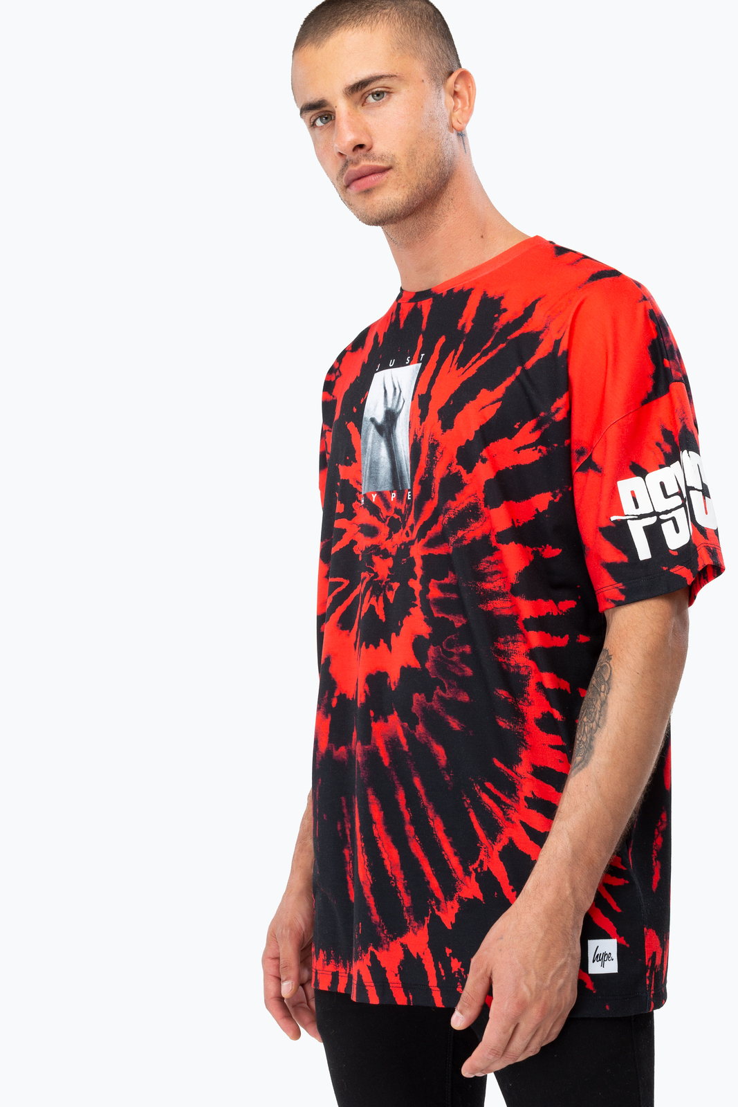 Just Hype: Men's Oversized T-Shirt- Psycho Tie Dye M image