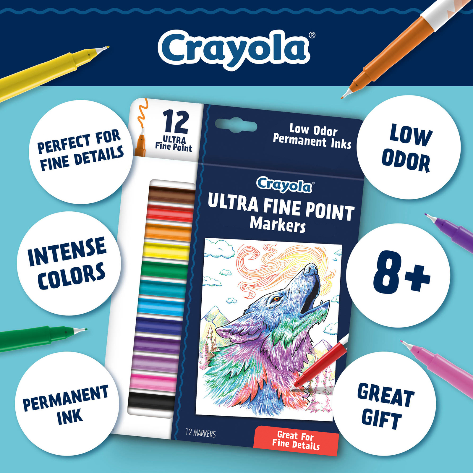 Buy Crayola Ultra Fine Point Markers at Mighty Ape NZ