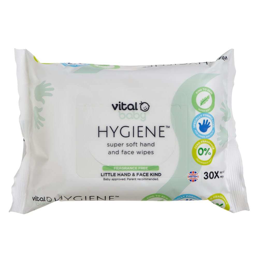 Buy Vital Baby Super Soft Hand and Face Wipes Fragrance Free (30