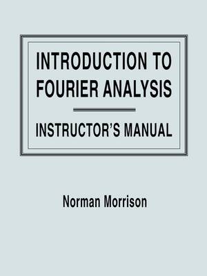 Introduction to Fourier Analysis by Norman Morrison image
