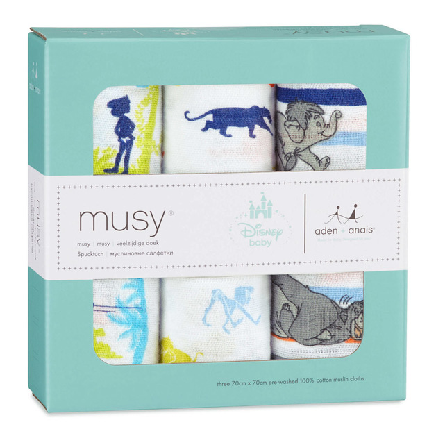 Aden + Anais: Disney Baby Musy - The Jungle Book (3 Pack Muslin Squares)