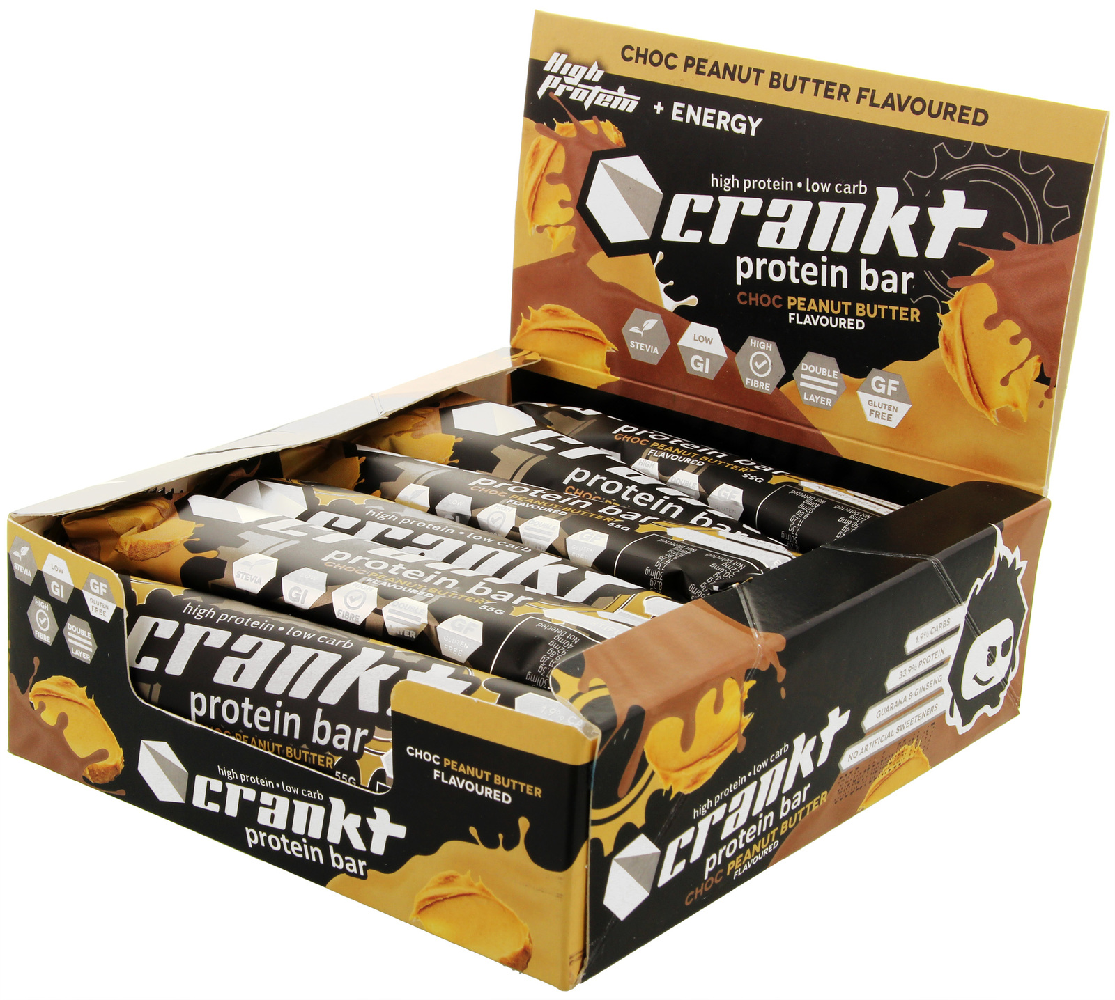 Buy Crankt Protein Bars Chocolate Peanut Butter at Mighty Ape NZ