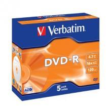 Verbatim DVD-R 4.7GB 5Pk Jewel Case 16x